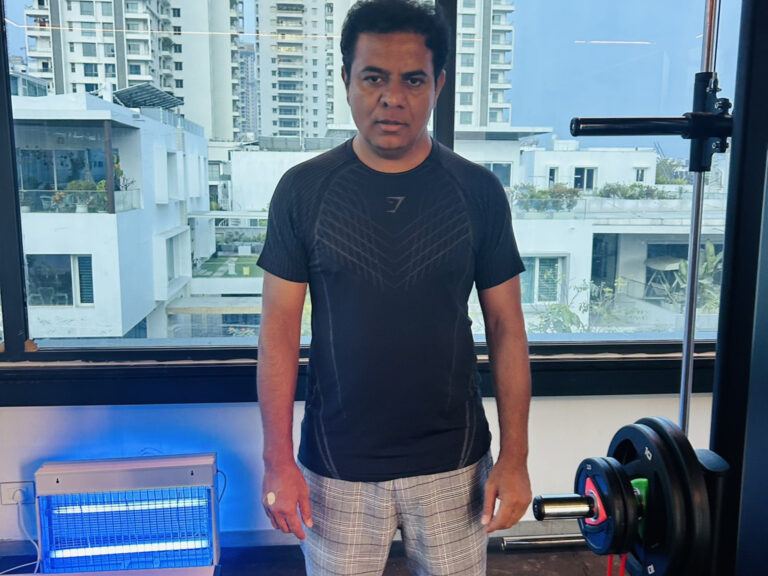 KTR gym workout post on X