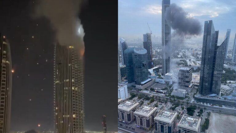 Map illustration showing Iran missile attacks and the impact of the US-Iran conflict on Gulf countries with American military bases.