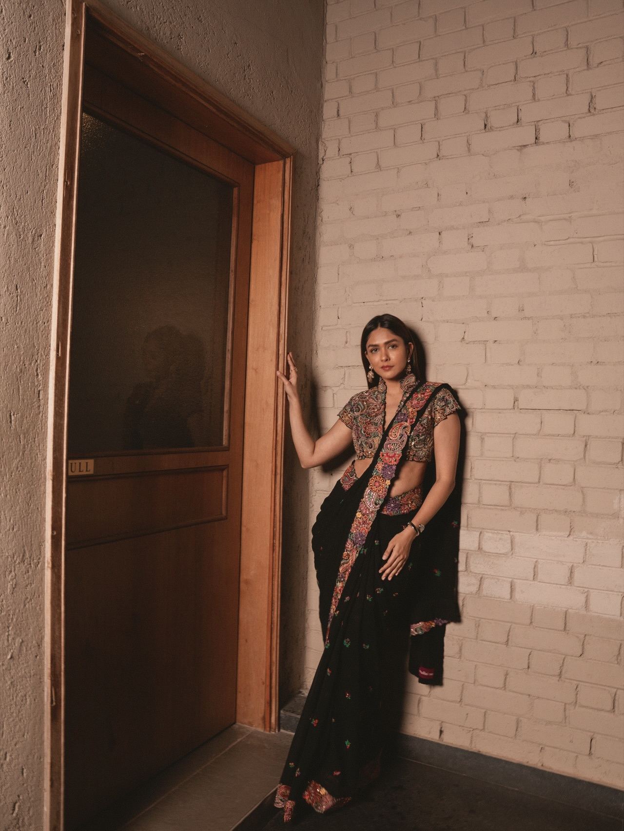 Mrunal Thakur Flaunting Intricate Floral Work