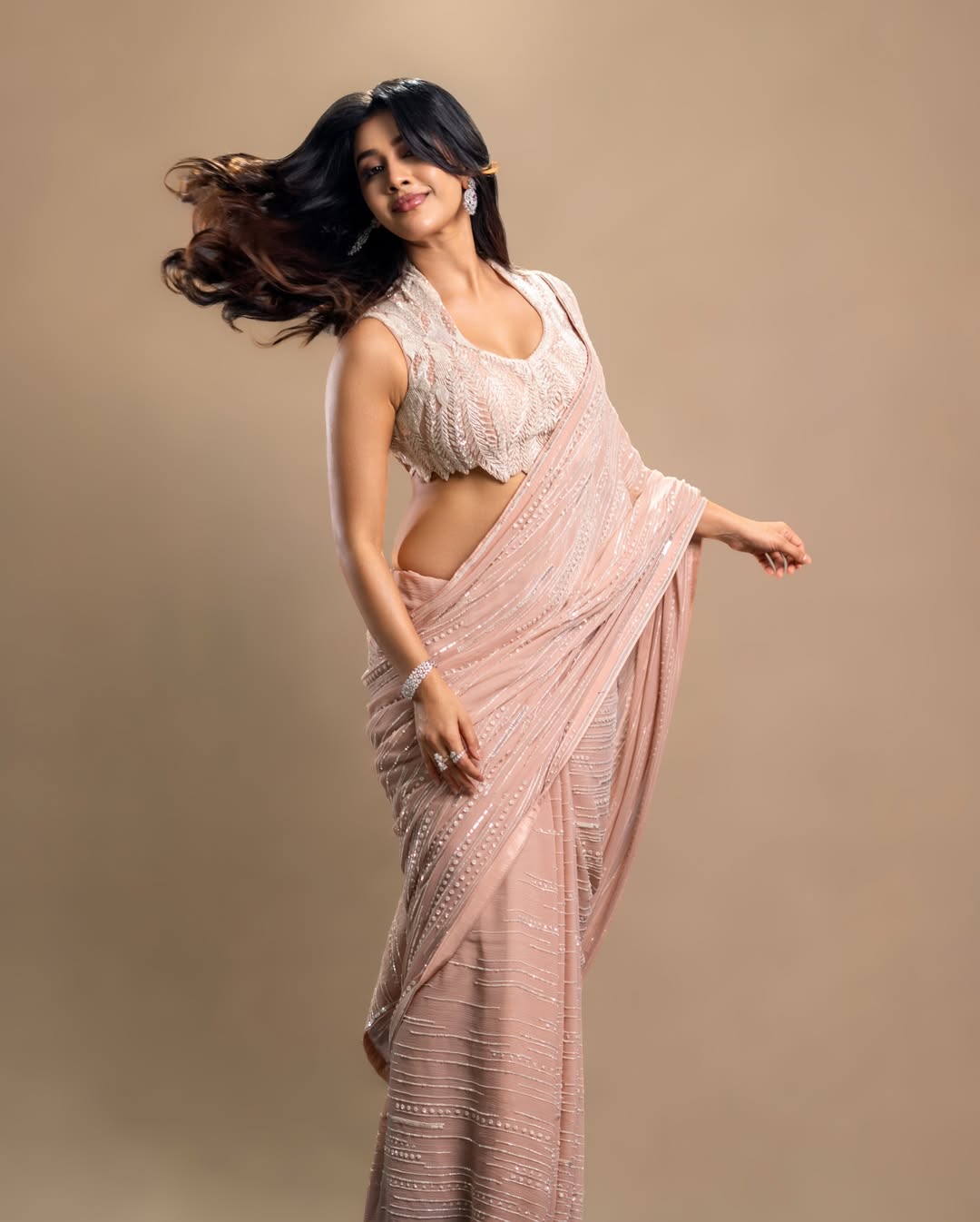 Nabha Natesh Elegant Side Profile In Ethnic