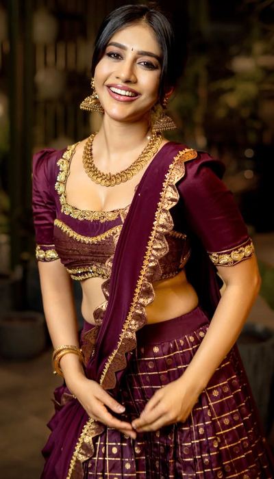 Nabha Natesh Joyful Expression In Festive Wear