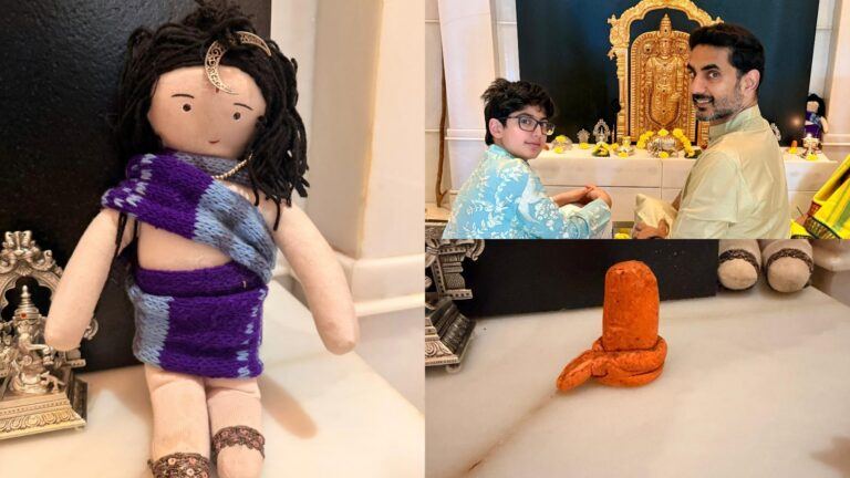 Nara Lokesh Ugadi celebration with son Devansh and Shiva toy clarification