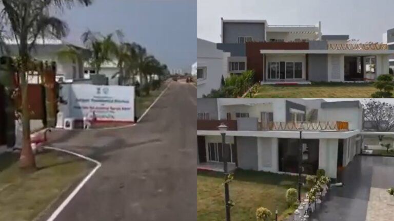 Newly constructed judges’ bungalows in Amaravati near Andhra Pradesh High Court complex