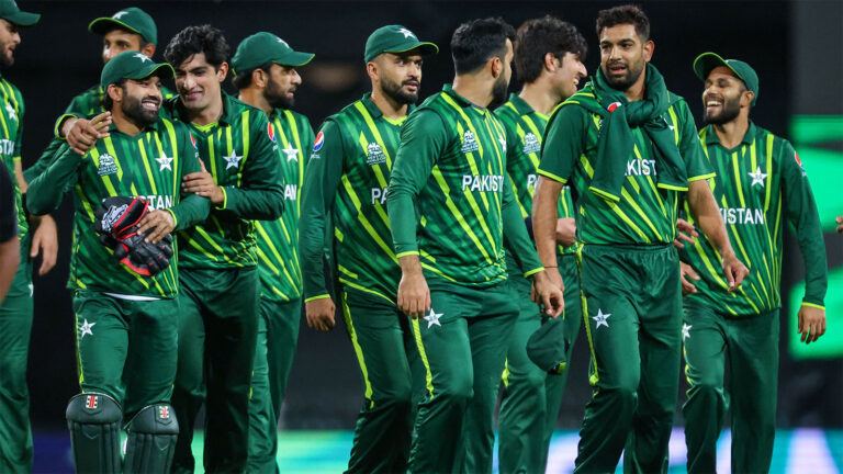 Pakistan team during T20 World Cup match