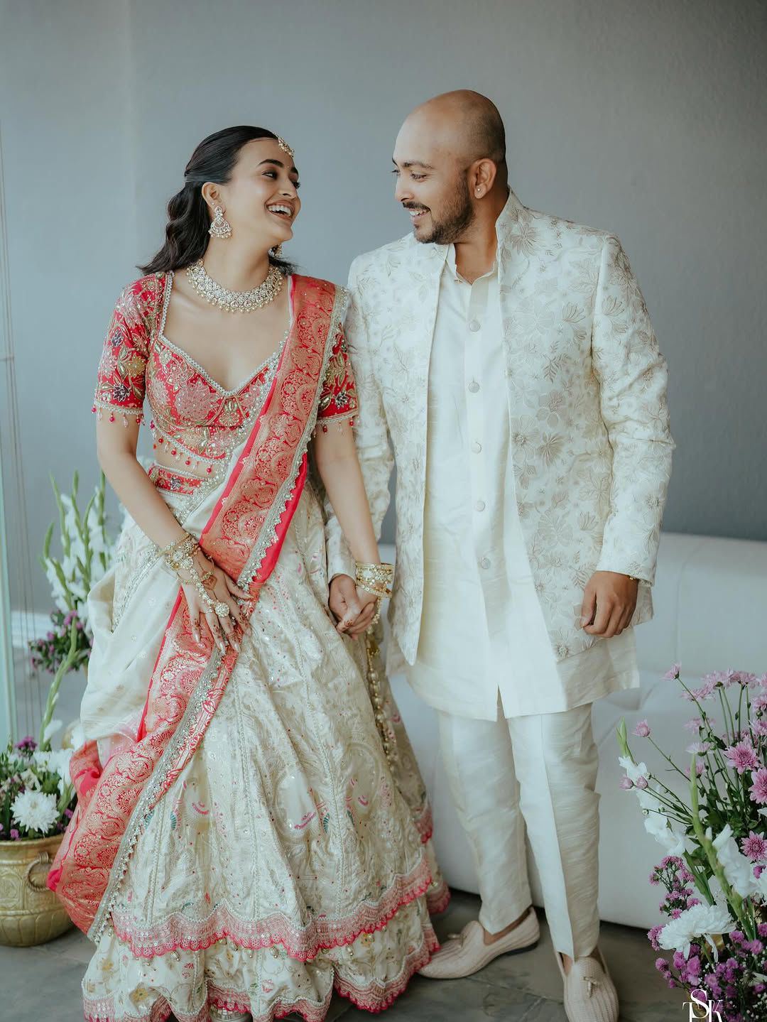 Prithvi Shaw Akriti Agarwal Happy Engagement Pose