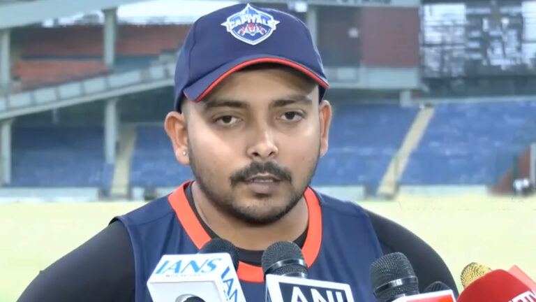 Prithvi Shaw training for comeback