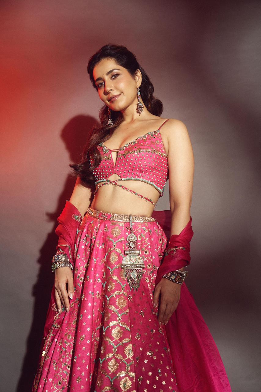 Raashii Khanna Stylish Lehenga Confident Look