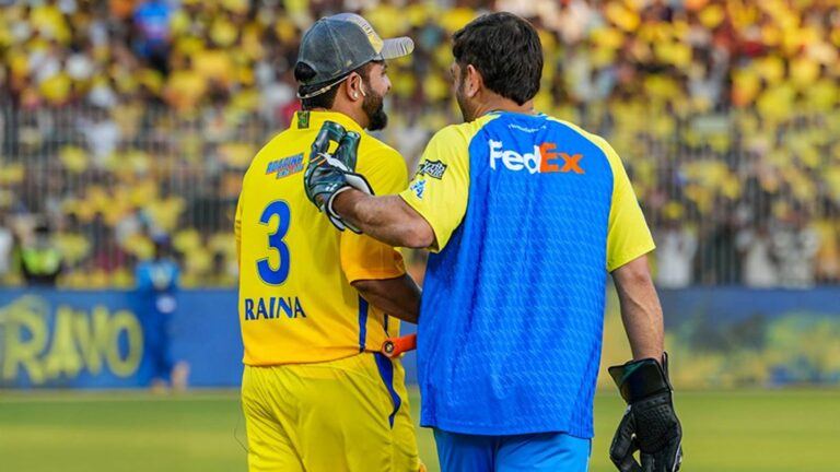 Raina Dhoni CSK Chepauk reunion