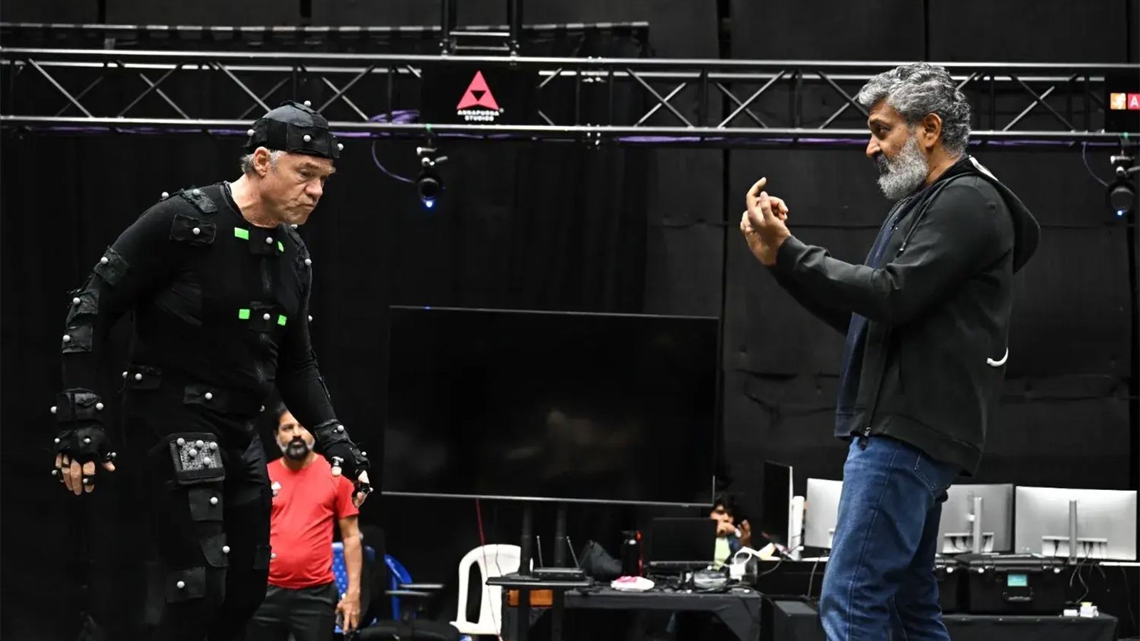 Rajamouli motion capture shoot Hyderabad studio