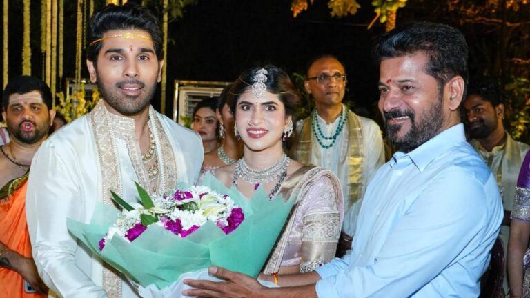 Revanth Reddy with film stars event