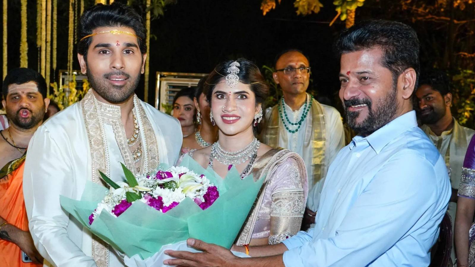 Revanth Reddy with film stars event