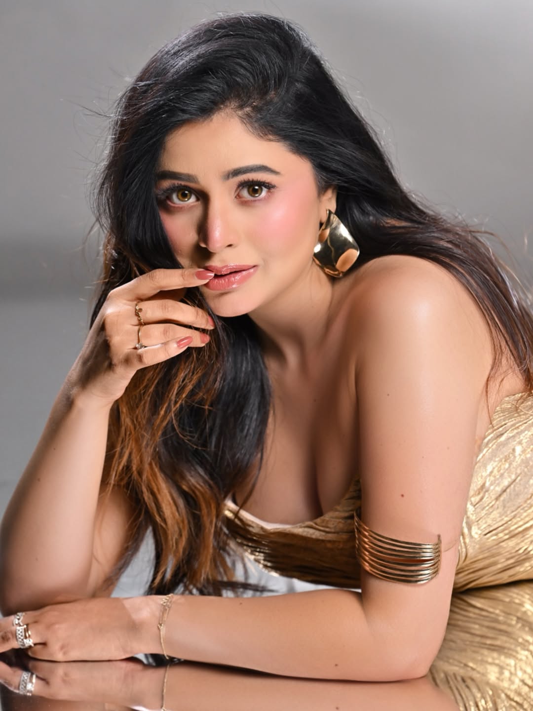Ritabhari Chakraborty Striking Reflection Pose