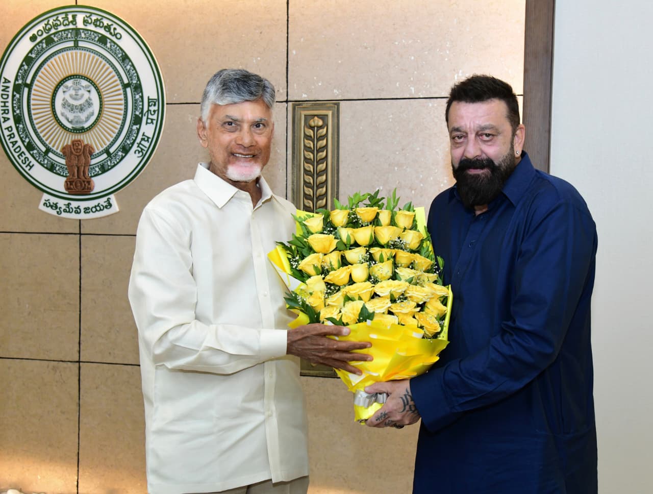 Photos: Sanjay Dutt Met AP CM Chandrababu Naidu