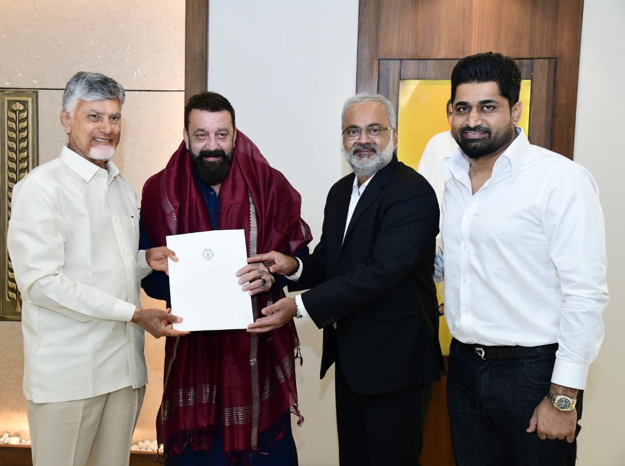 Photos: Sanjay Dutt Met AP CM Chandrababu Naidu