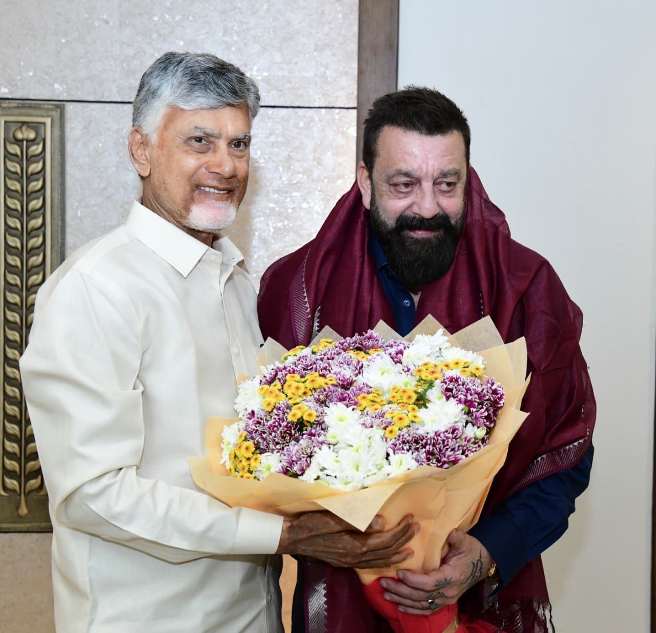 Photos: Sanjay Dutt Met AP CM Chandrababu Naidu