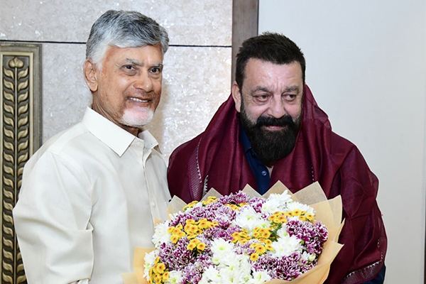 Photos: Sanjay Dutt Met AP CM Chandrababu Naidu