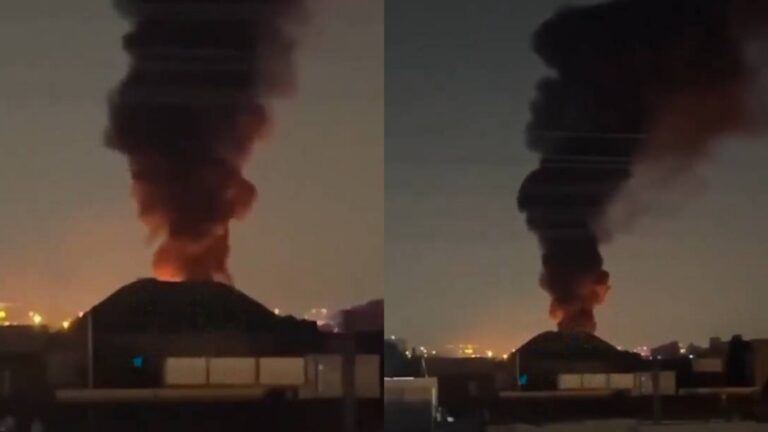 Smoke rises after Baghdad base attack