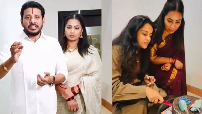 Thanuja cake cutting Tirumala video