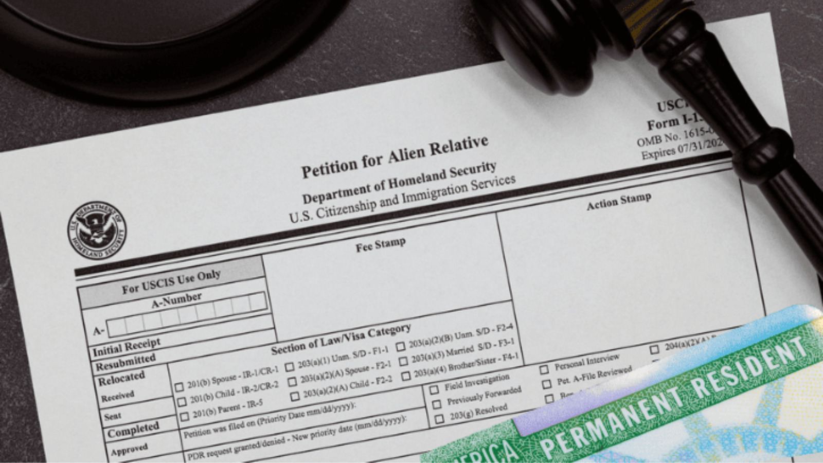 USCIS office interview setting