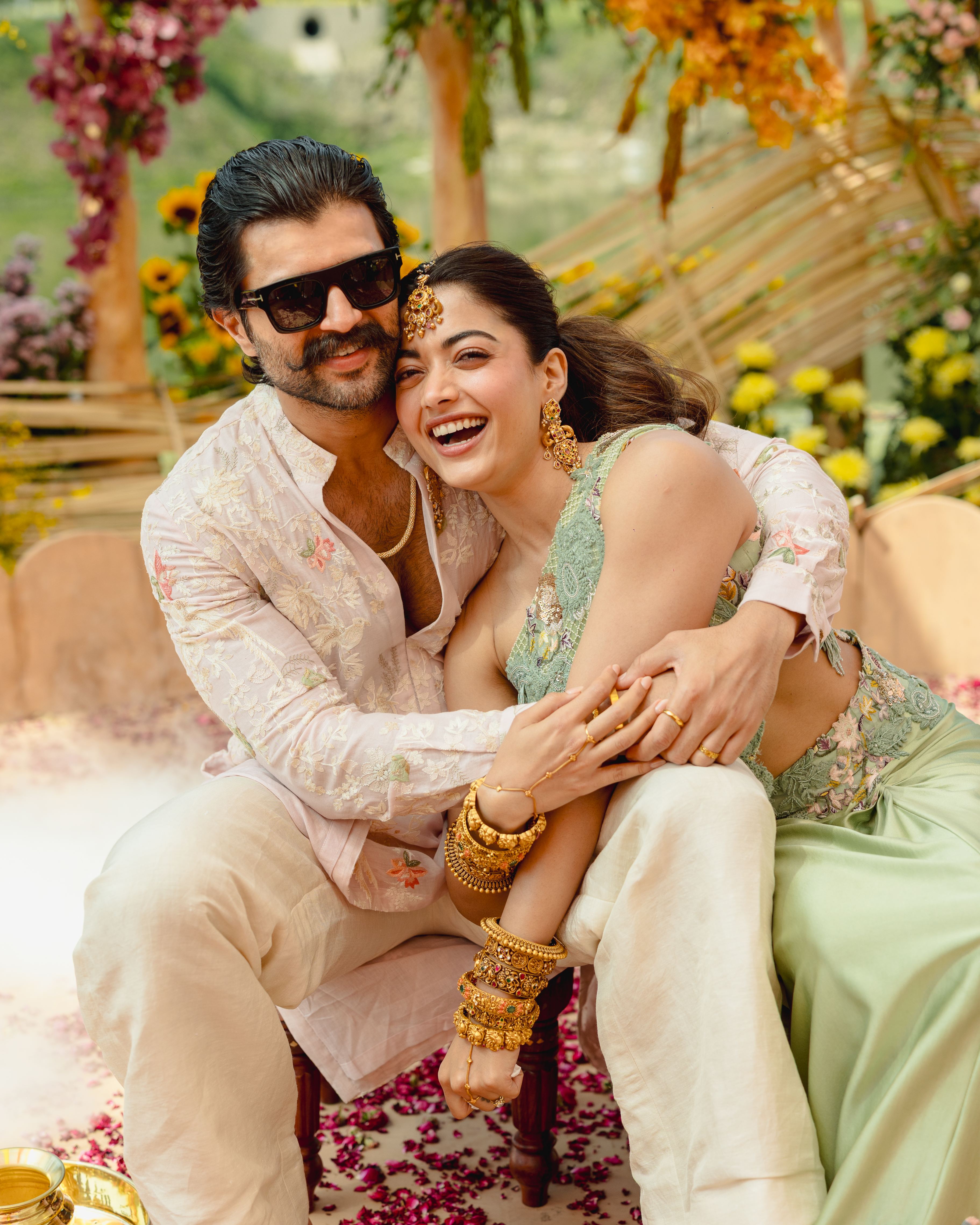 Vijay And Rashmika Share Playful Haldi Moment