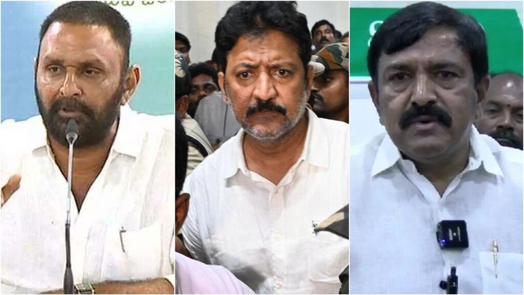YSRCP leaders including Kodali Nani amid speculation over Jagan’s political strategy for 2029 elections in Andhra Pradesh