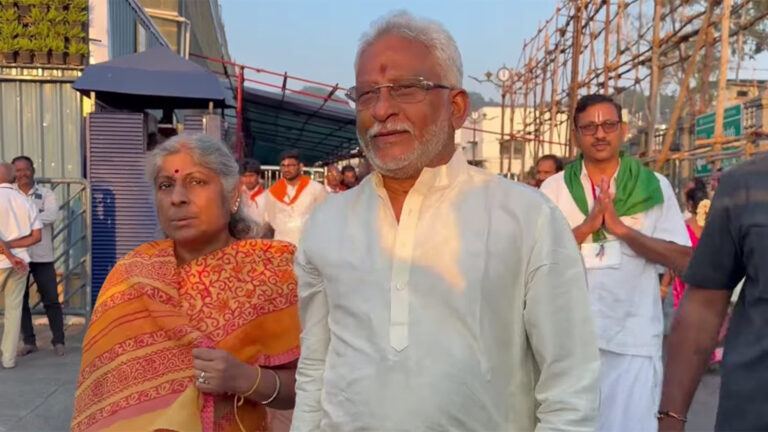 YV Subbaredyy Tirumala Visit