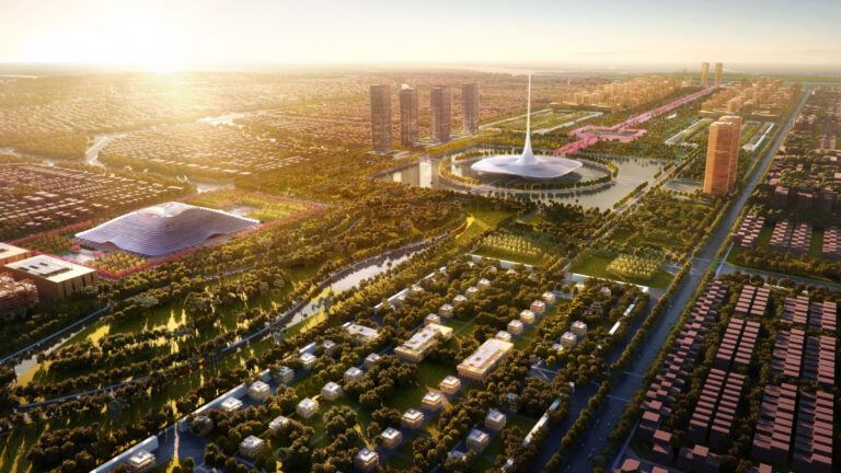 Amaravati city development with high-speed rail connectivity and modern infrastructure projects in Andhra Pradesh