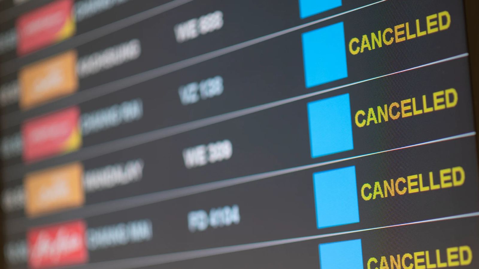 Asia flight delays airport chaos