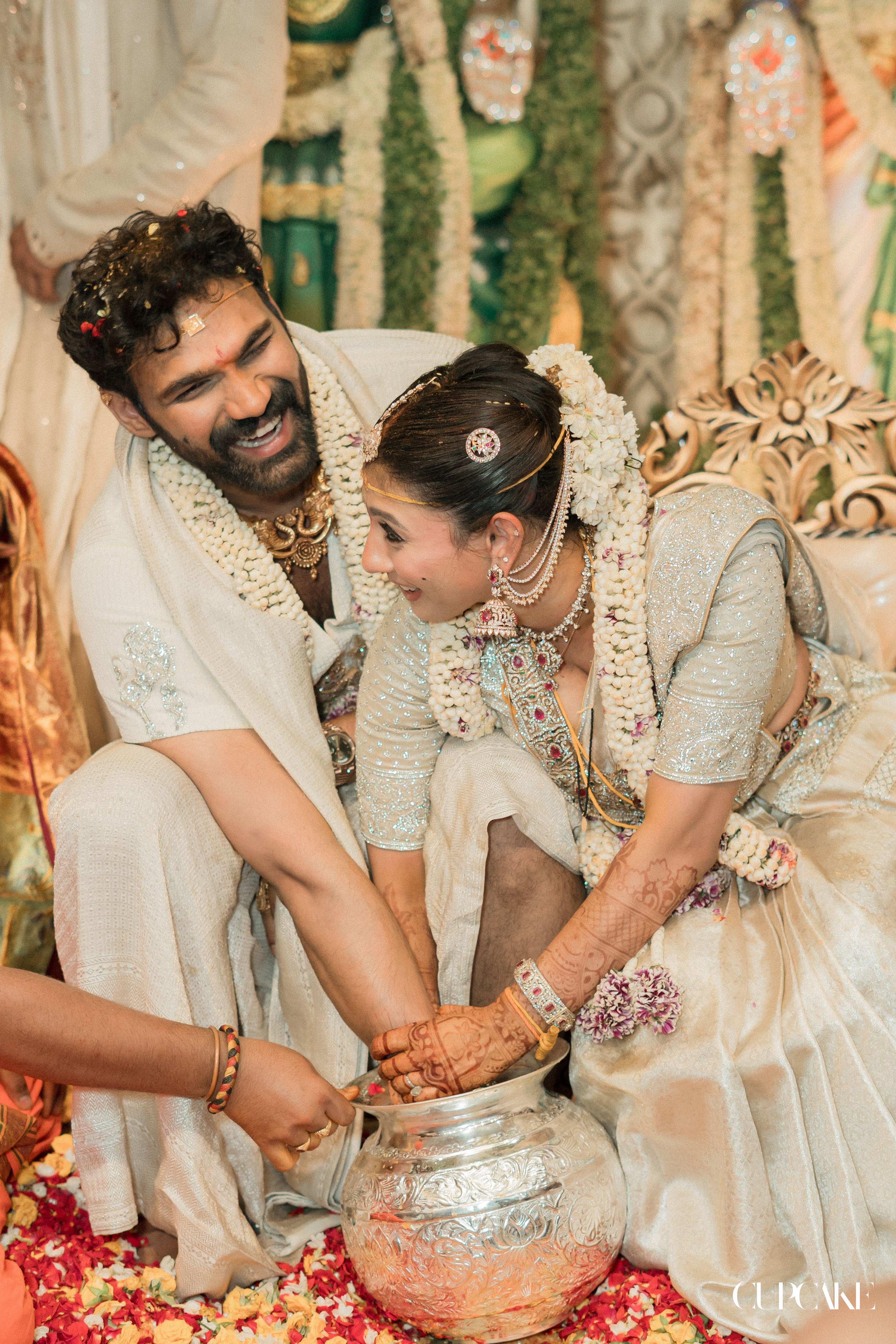 Bellamkonda Sai Sreenivas Kavya Reddy Ivory Wedding Style