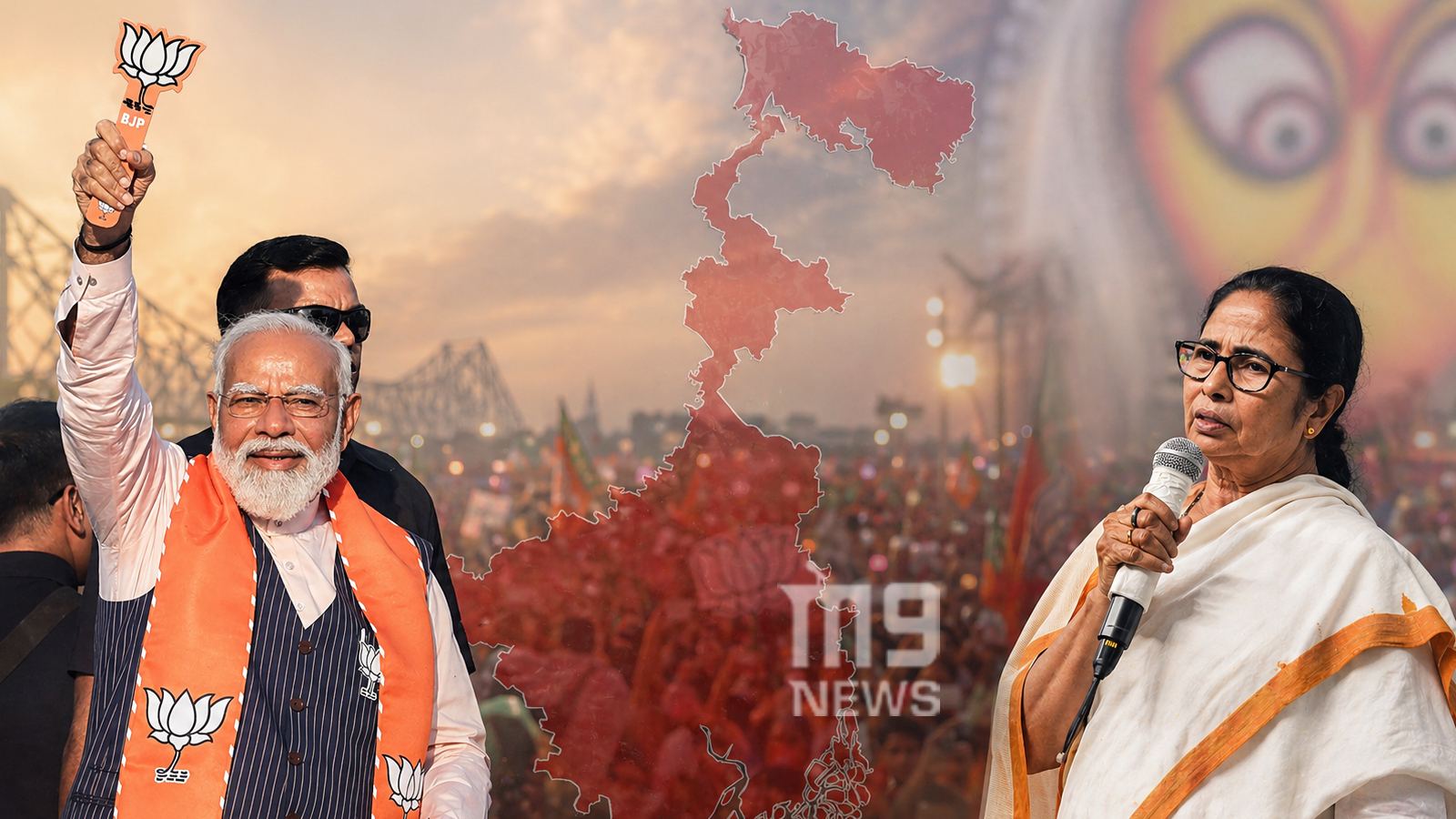 BJP and Mamata Banerjee contest in West Bengal elections with voters casting ballots