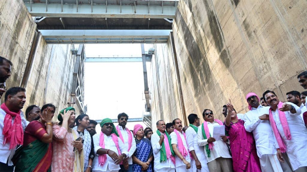 BRS Leaders At Medigadda