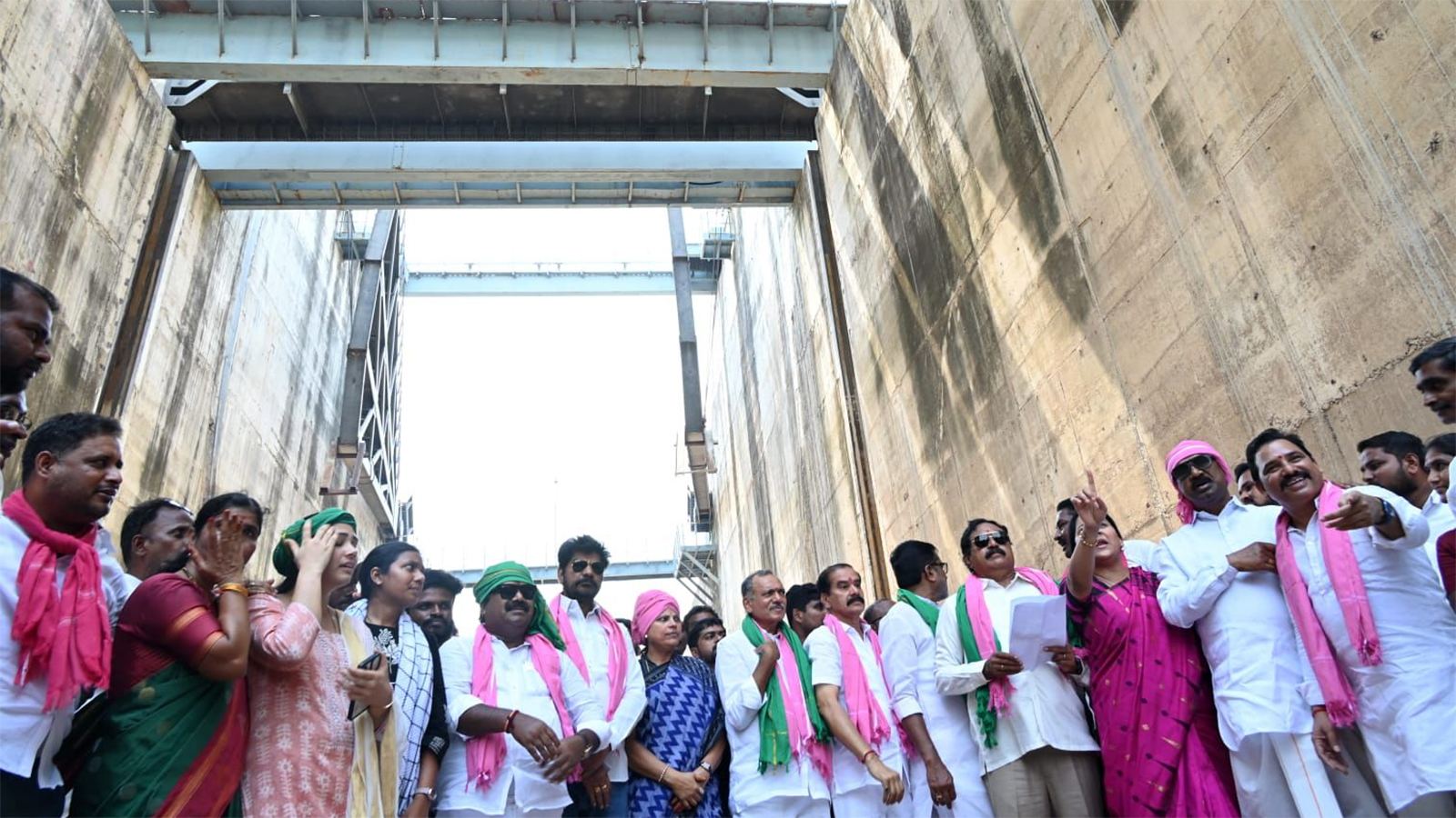 BRS Leaders At Medigadda