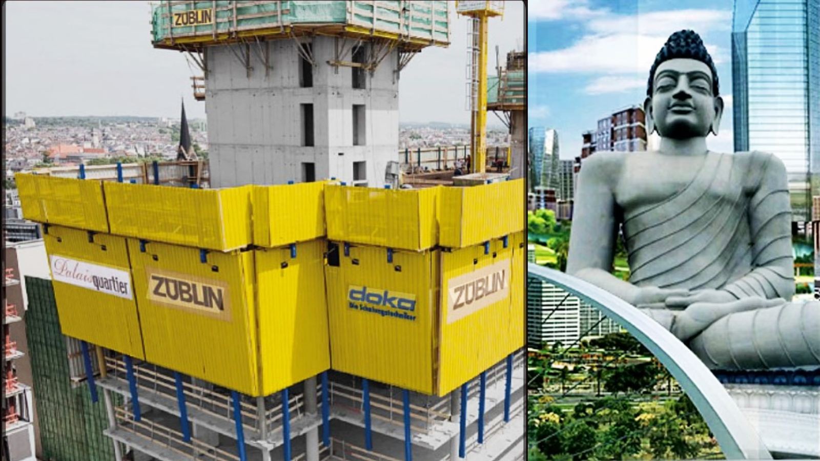 High-rise tower construction in Amaravati using advanced ACFS and diagrid technology