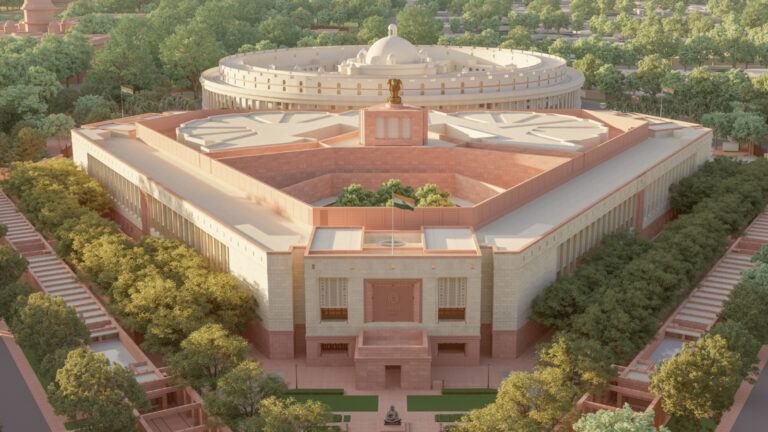 Indian Parliament discussing women reservation and delimitation bills for political reforms