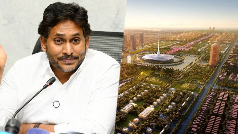 Jagan Amaravati stand