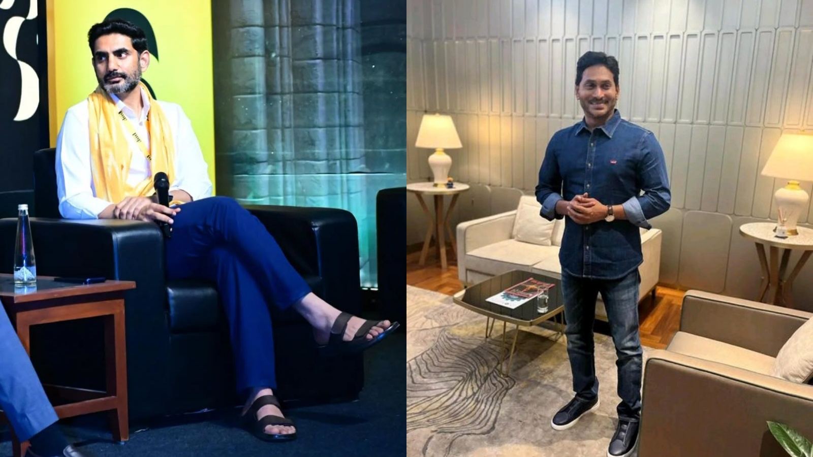 jagan-and-nara-lokesh-shoe-political-debate
