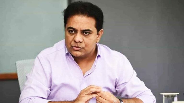 K. T. Rama Rao addressing media about Bharat Rashtra Samithi, Kalvakuntla Kavitha and Telangana politics