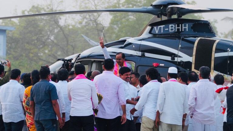 KCR addressing Jagityal public meeting amid heavy political hype