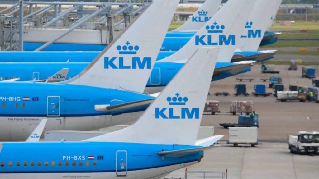 KLM aircraft at Bengaluru airport