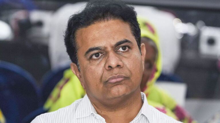 KTR in a thoughtful silent pose during Telangana political developments