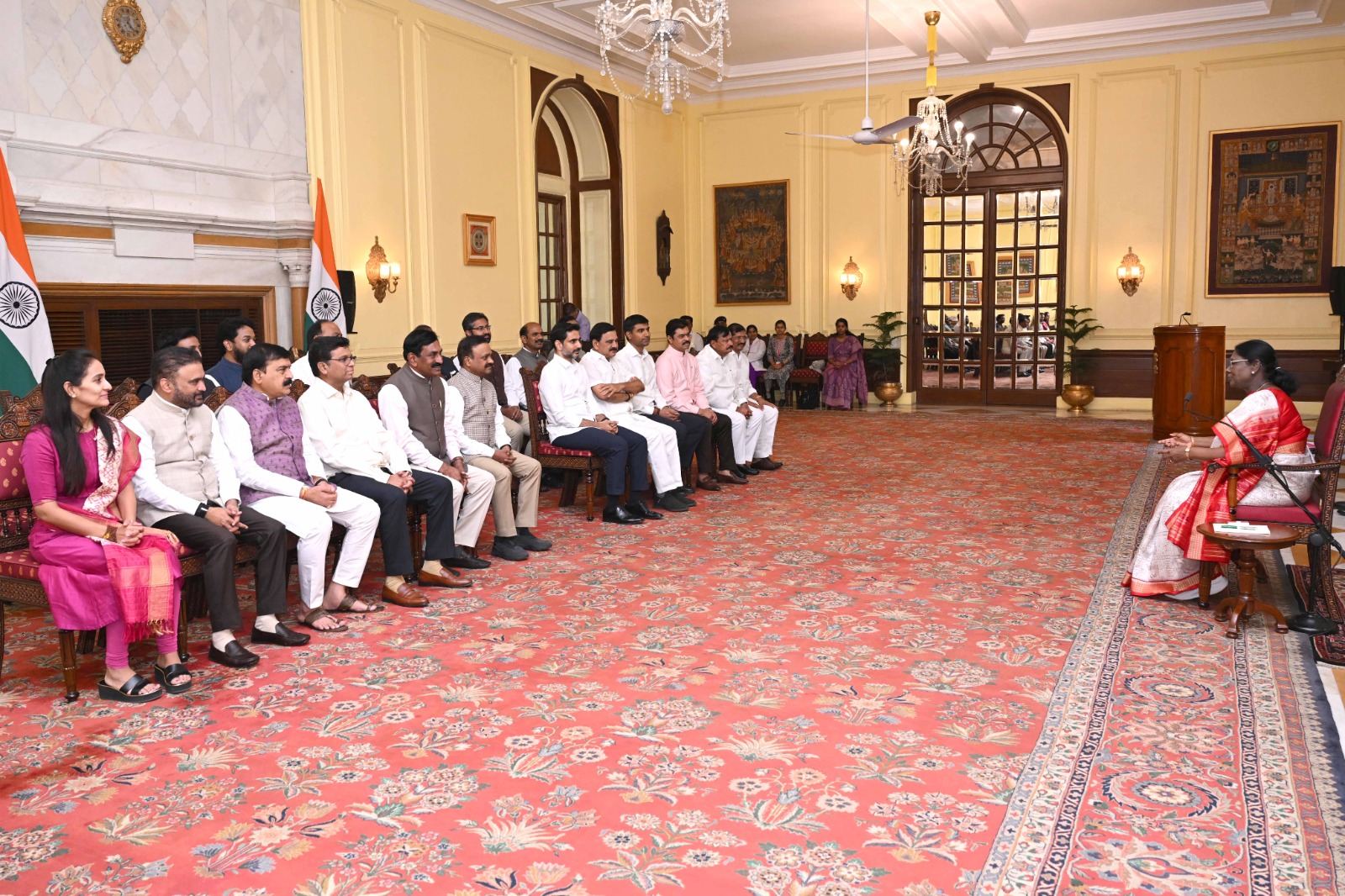 Nara Lokesh In Deep Conversation With President