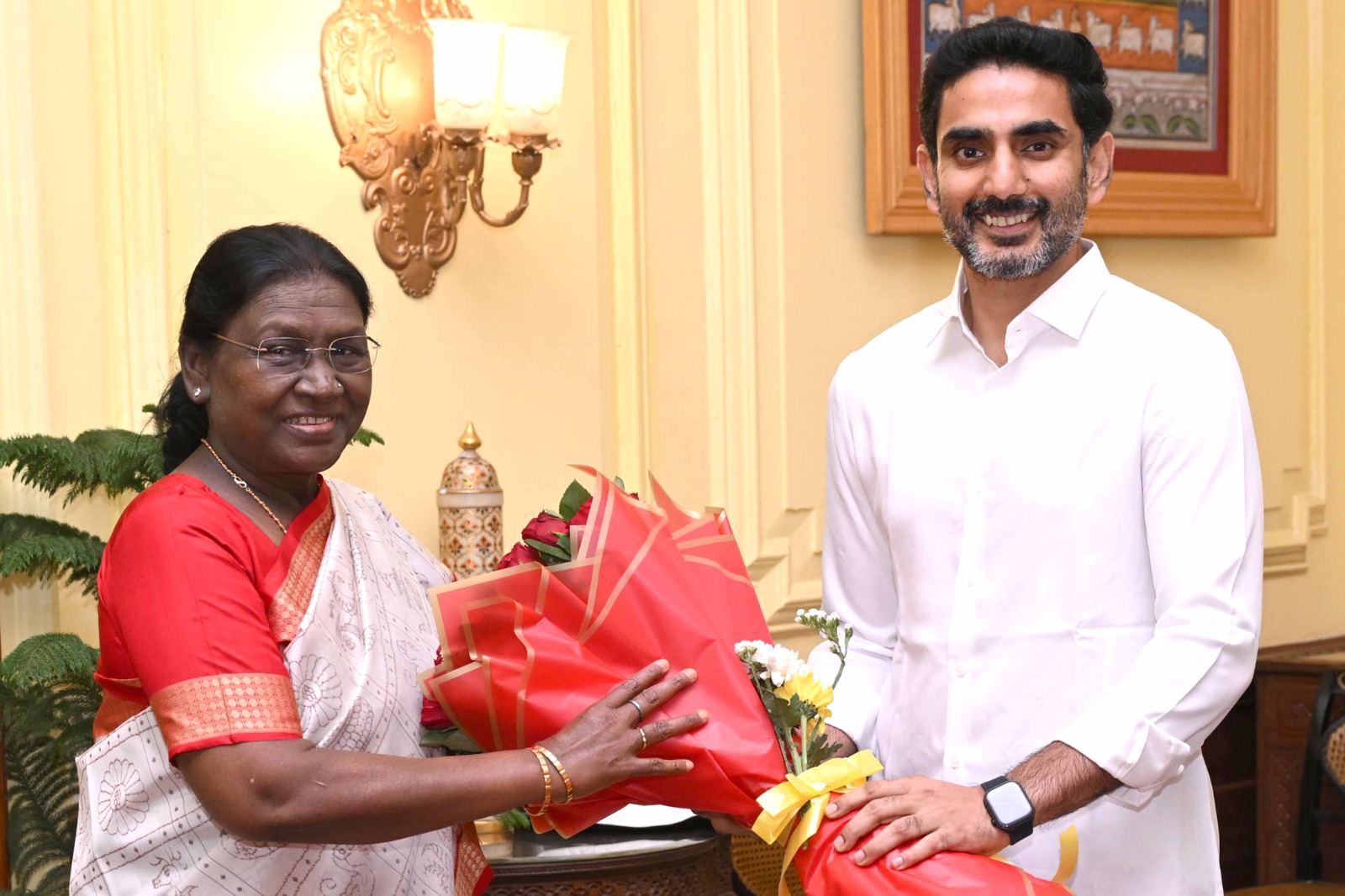 Nara Lokesh Greeted By President Droupadi Murmu