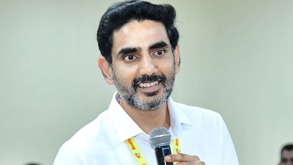 Nara Lokesh with Chandrababu Naidu meeting