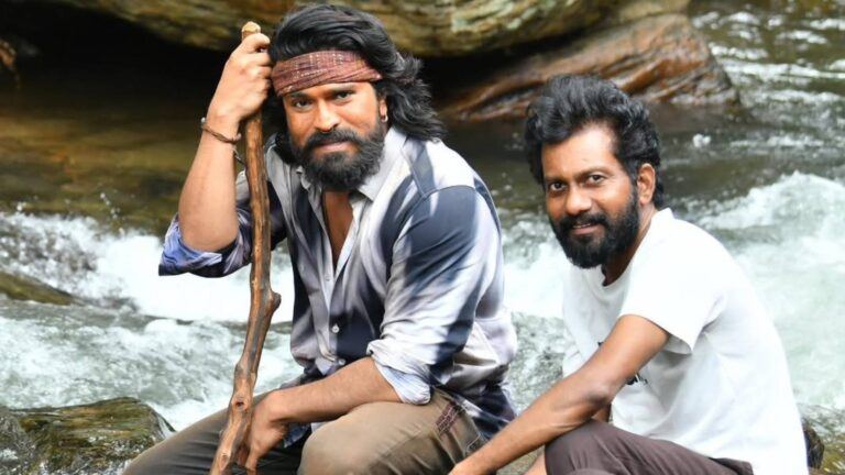 Ram Charan intense look from Peddi