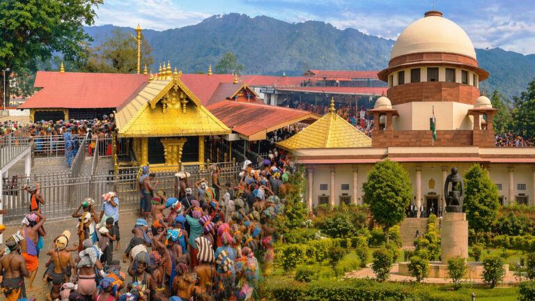 Sabarimala temple women entry debate highlighting tradition versus constitutional rights in India