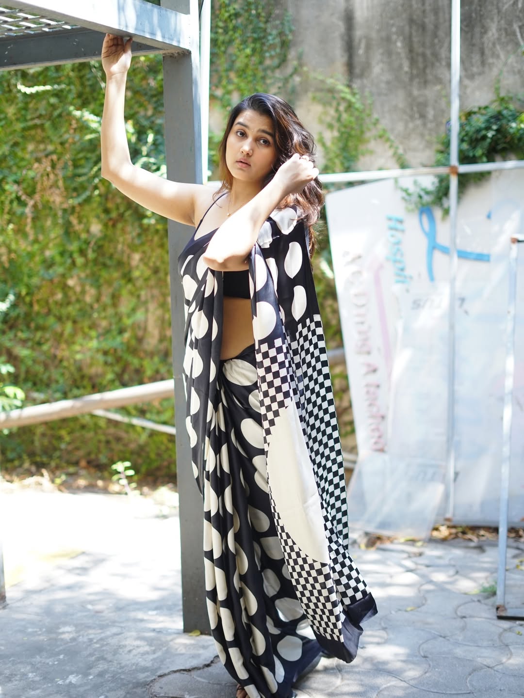 Sowmika Flaunts Curves In Chic Strappy Blouse