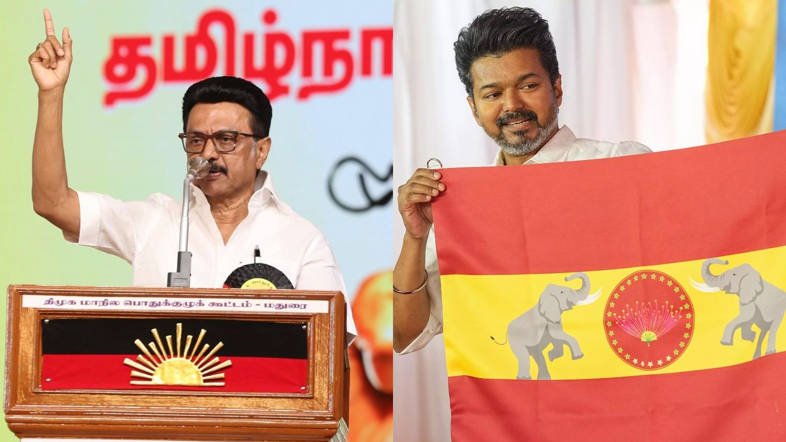 Tamil Nadu exit poll predictions showing DMK, AIADMK and Vijay TVK seat projections