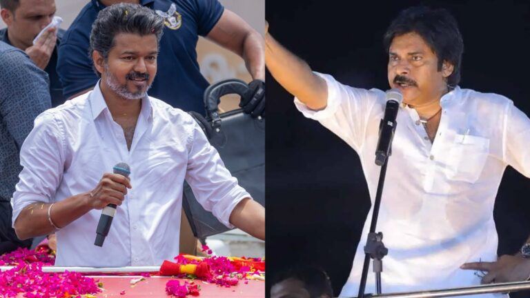 Vijay Pawan Kalyan campaign banners