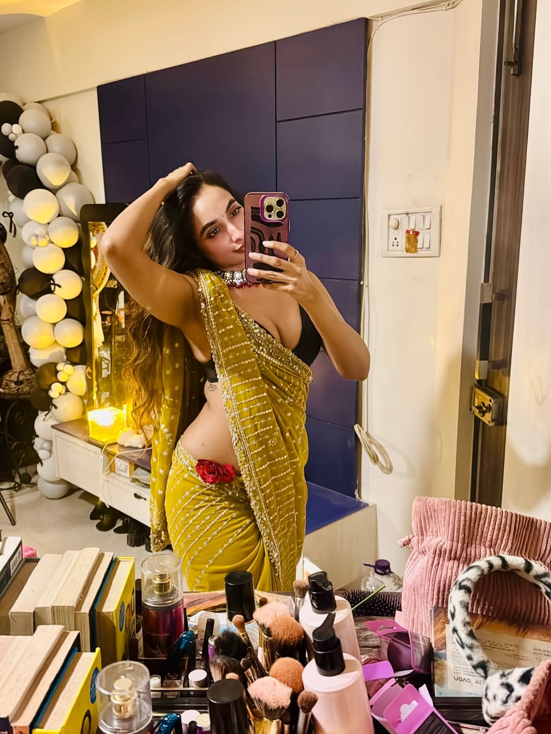 Aparna Reddy Flaunting Trendy Low Waist Saree