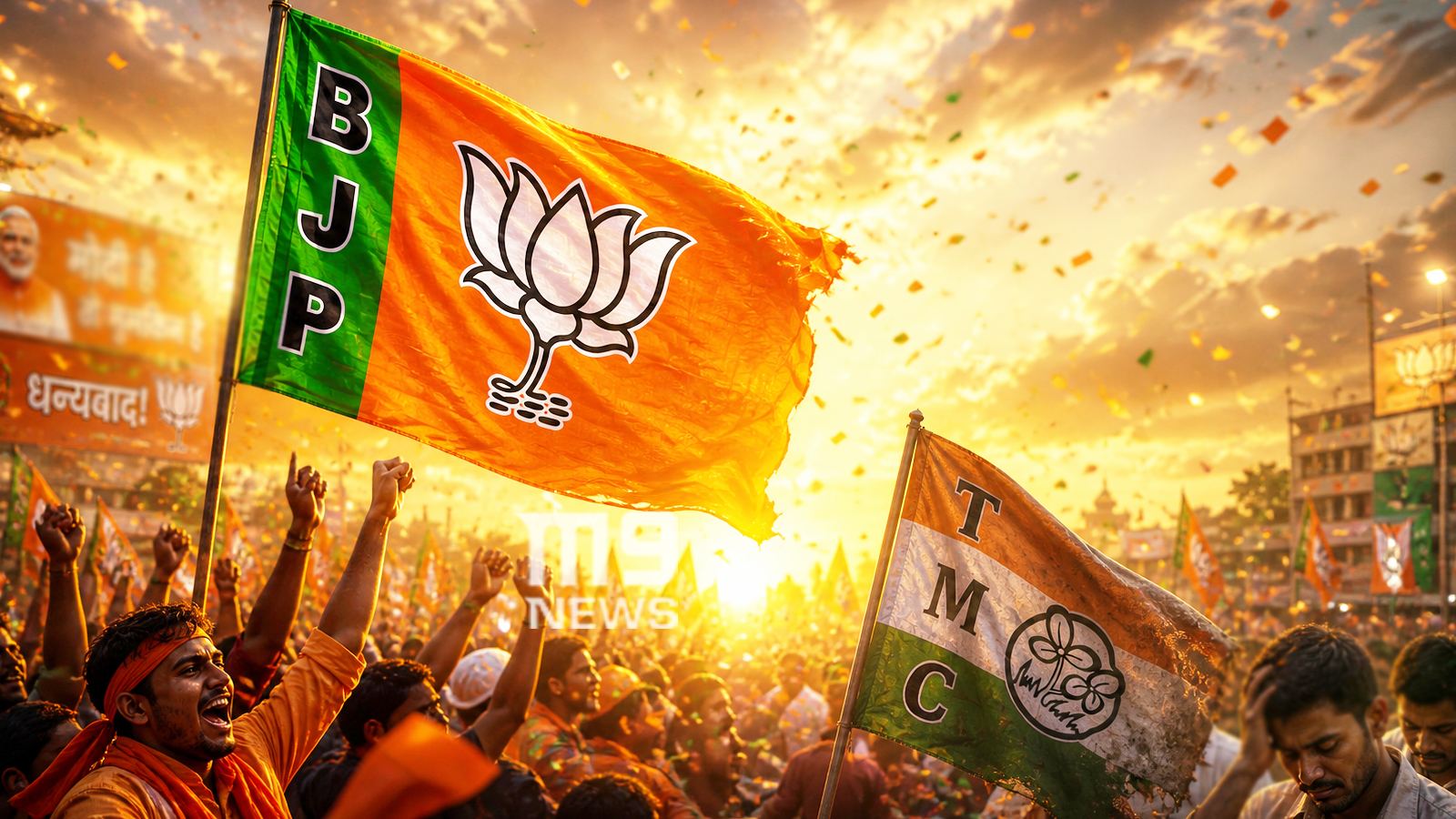 BJP leading against Mamata Banerjee TMC in West Bengal election trends and results